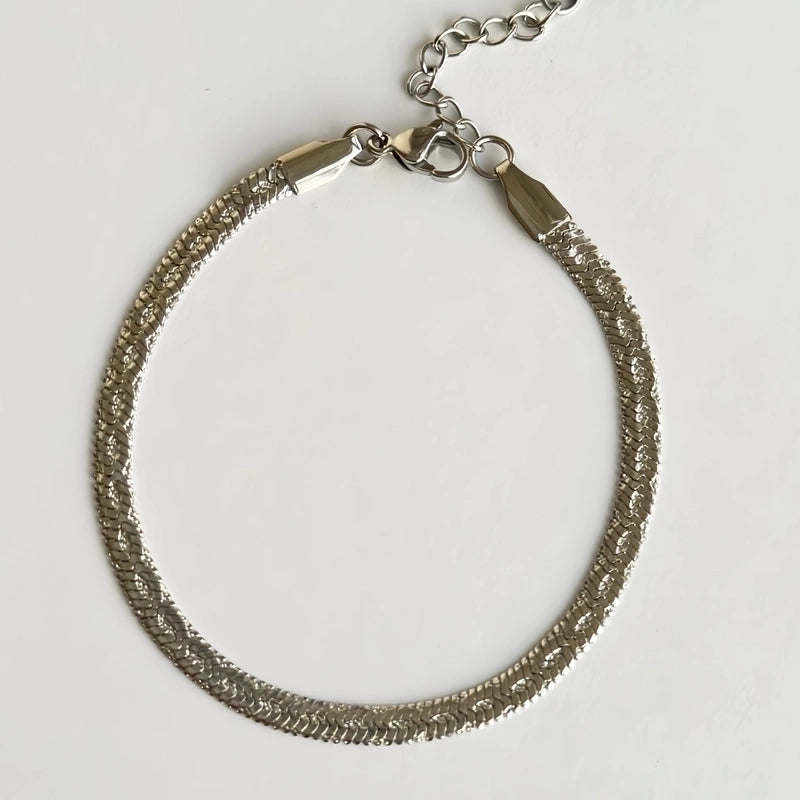 2 Pieces 304 Stainless Steel 18K Gold Plated Minimalist Classic Style Plating Solid Color Bracelets