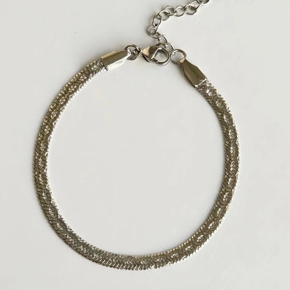 2 Pieces 304 Stainless Steel 18K Gold Plated Minimalist Classic Style Plating Solid Color Bracelets