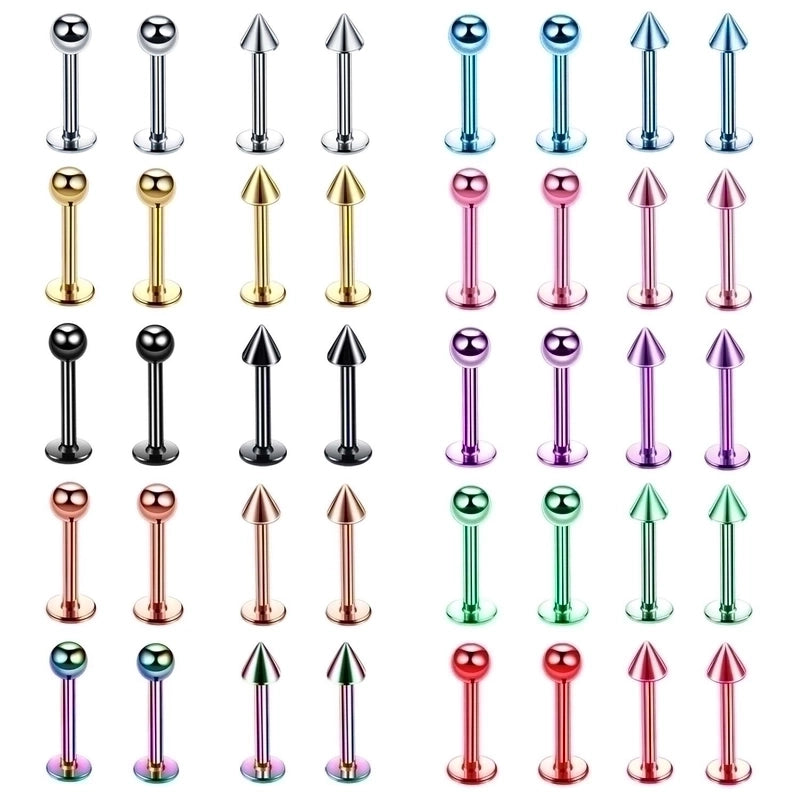 Fashion Geometric Stainless Steel Polishing Lip Stud