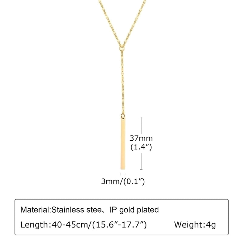 Minimalist Classic Style Solid Color 201 Stainless Steel Artificial Pearls Zircon 18K Gold Plated Layered Long Necklace