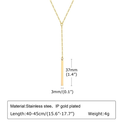 Minimalist Classic Style Solid Color 201 Stainless Steel Artificial Pearls Zircon 18K Gold Plated Layered Long Necklace