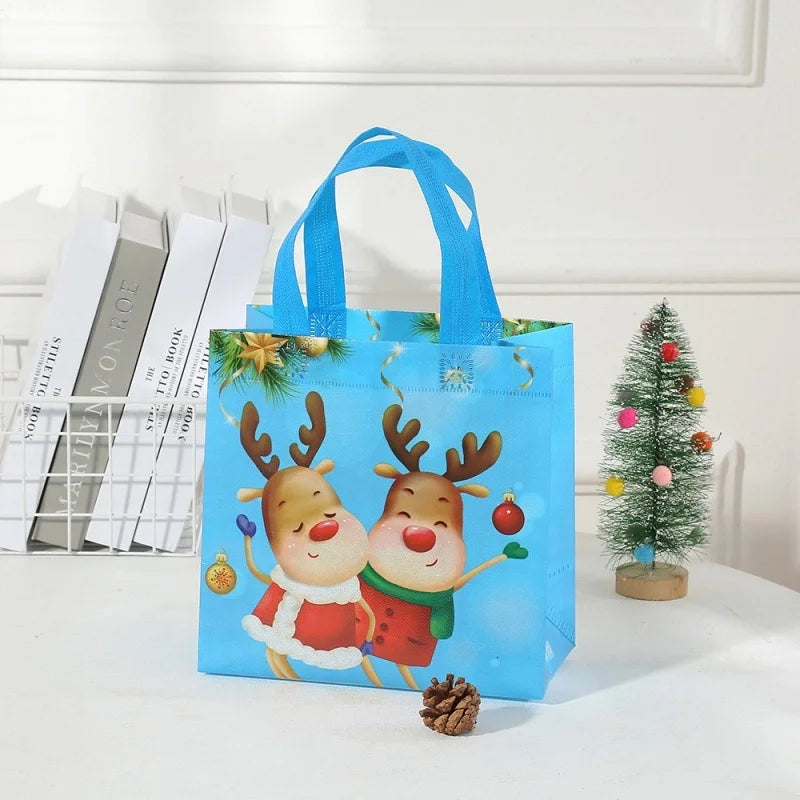 Birthday Gift Storage Bag Non-woven Christmas Handbag Foldable Gift Storage Shopping Bag Waterproof Bag