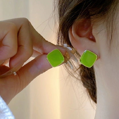 10 Pieces Minimalist Heart Shape Flower Bow Knot Imitation Pearl Alloy Rhinestone Irregular Women\'S Earrings 1 Pair