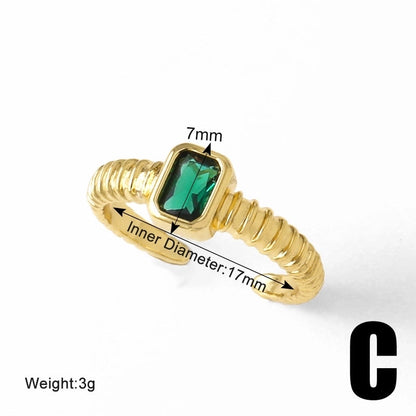 Copper 18K Gold Plated Plating Inlay Bow Knot Zircon Open Rings