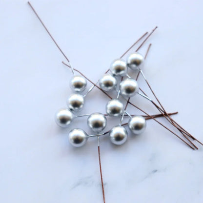 100 Pieces 10mm Metallic Color Berries Christmas Gift Accessories Berries Diy Craft Plant Berries Ornaments