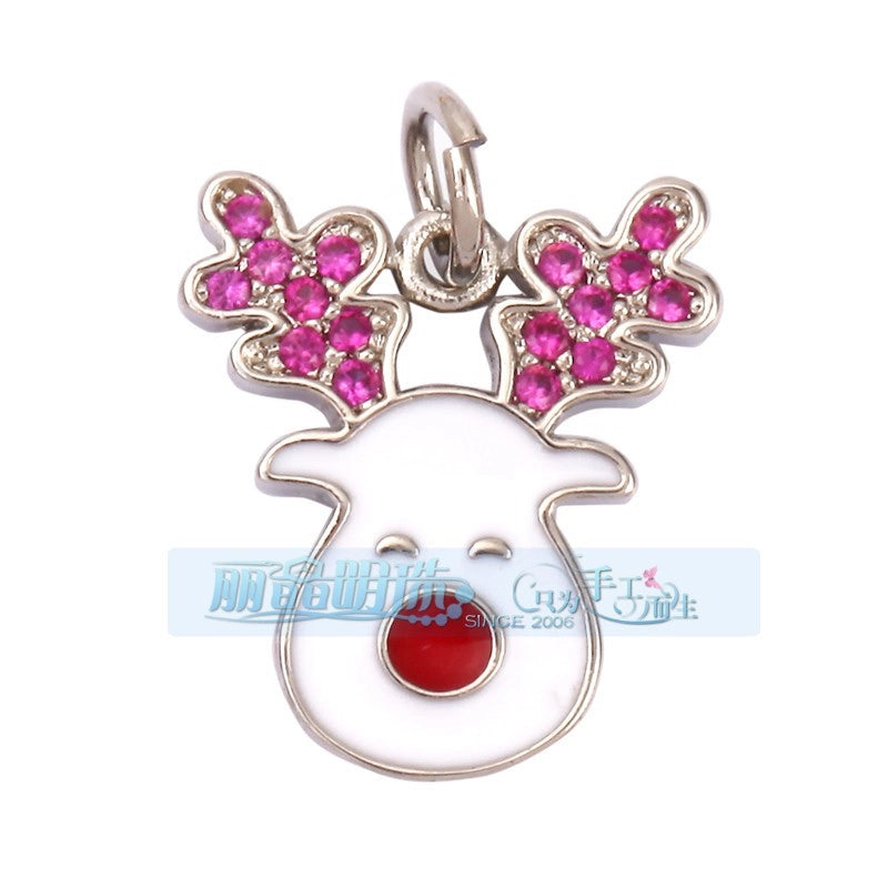 1 Piece Copper Geometric Heart Shape Snowflake Pendant Jewelry Accessories