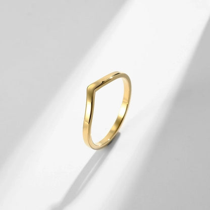304 Stainless Steel Basic Minimalist Classic Style Peach Rings