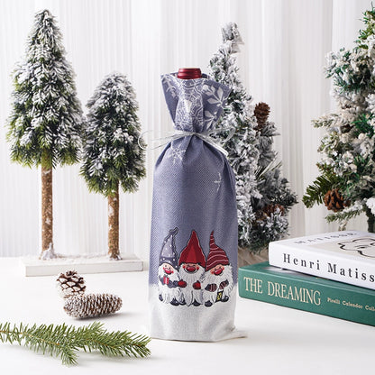 Christmas Casual Minimalist Doll Party Festival Wine Bottle Bag
