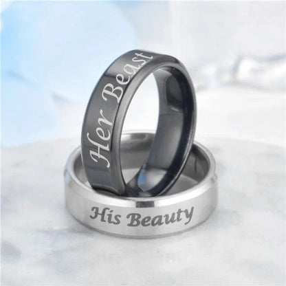 Couple Crown Hot New Bevel Stainless Steel Rings Tp190418118109