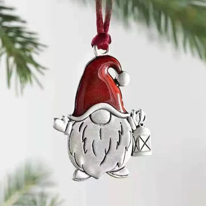 Cross-border Christmas Metal Alloy Ornaments Ornaments Alloy Decorations Christmas Pendants Snowman Santa Claus