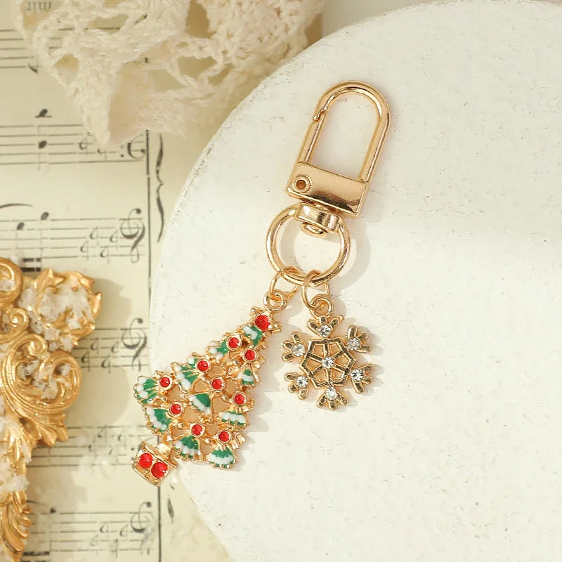 Christmas Gift Keychain Pendant Practical Car Key Christmas Tree Ornament Phone Chain