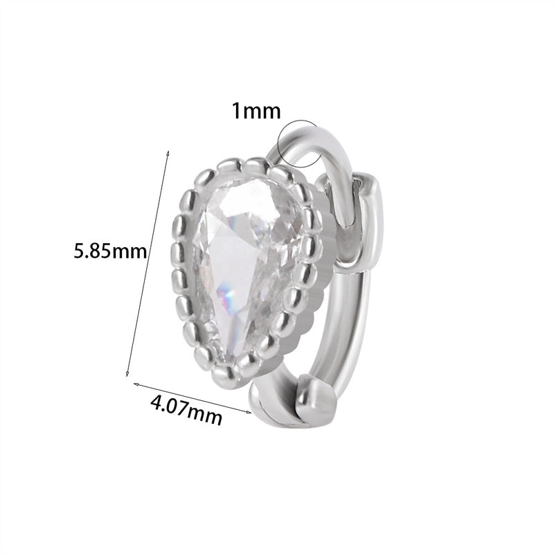 1 Piece Elegant Flower Butterfly Inlay Copper Rhinestones Zircon Earrings