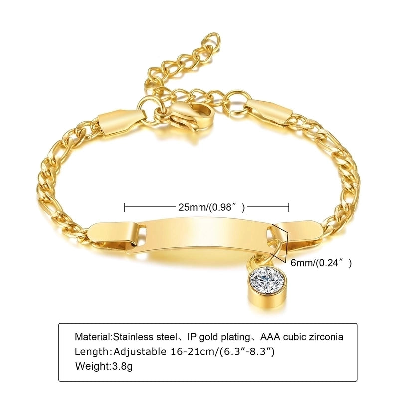 Casual Round Stainless Steel Gold Plated Zircon Bracelets In Bulk