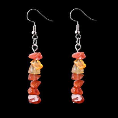 Fashion Irregular Natural Stone Handmade Drop Earrings 1 Pair