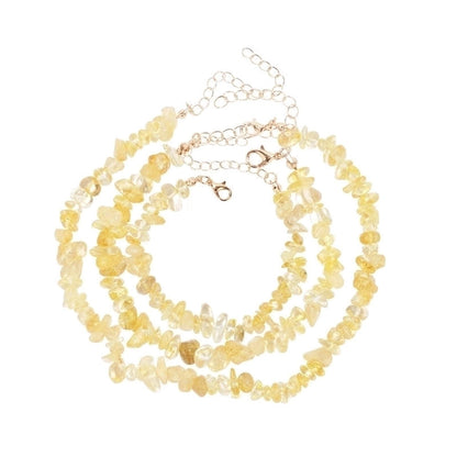 Minimalist Solid Color Natural Stone Bracelets Anklet Necklace