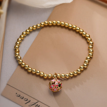 Women Evil Eye Geometric Copper Inlay Bracelets