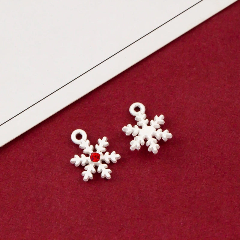 10 PCS/Package Alloy Bow Knot Bell Snowflake Pendant Jewelry Accessories