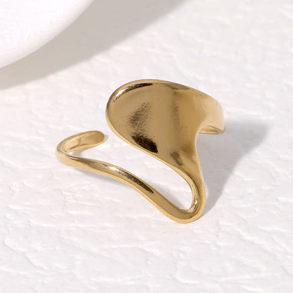 Minimalist Irregular Animal Chinese Zodiac Stainless Steel Electroplating Rings