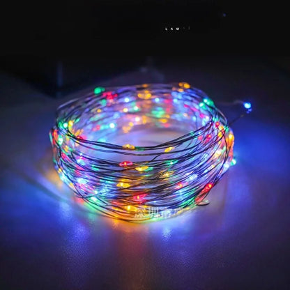 Explosions Solar Copper Wire Lamp String Lamp 8 Mode Waterproof Outdoor Courtyard Christmas Holiday Decorative Lights