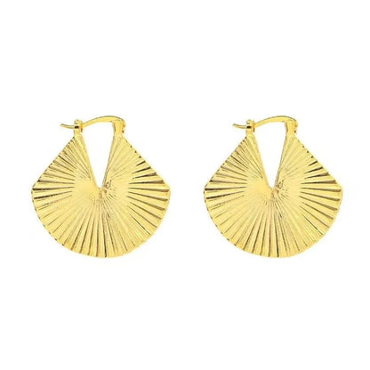 1 Pair Minimalist Solid Color Plating Copper 24k Gold Plated Drop Earrings