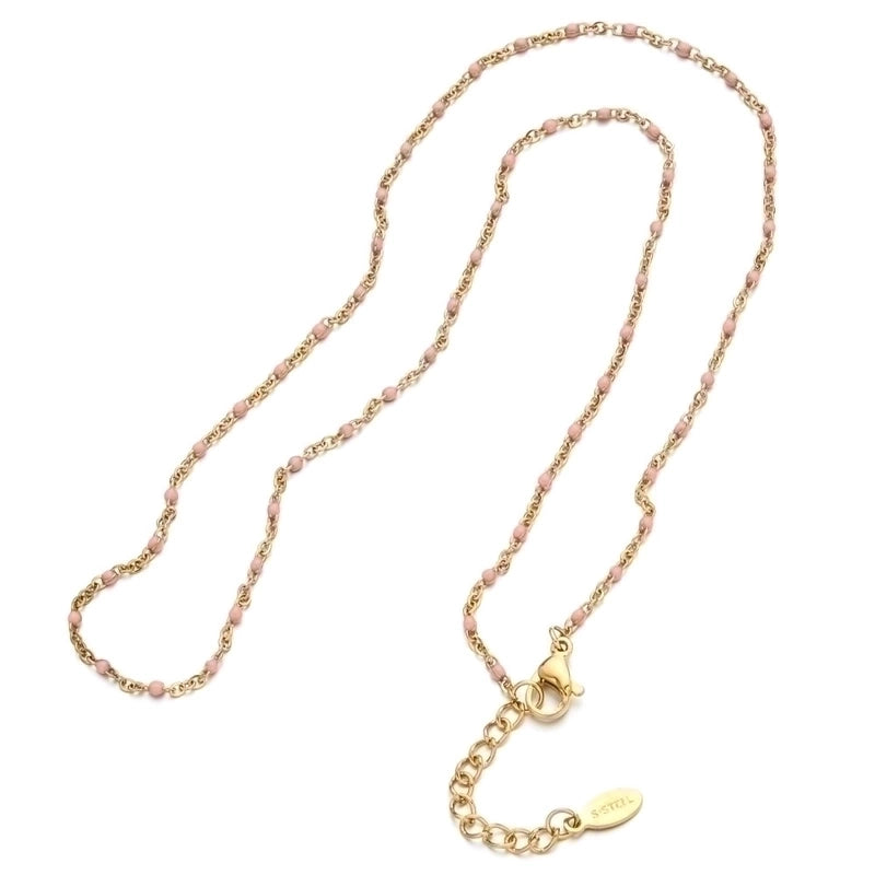 Minimalist Printing Stainless Steel Alloy Plating Gold Plated Necklace