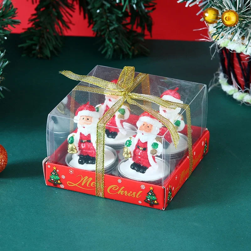 Christmas Christmas Tree Santa Claus Paraffin Christmas Candle 1 Set