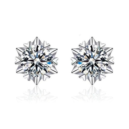 1 Pair Casual Minimalist Geometric Heart Shape Inlay Copper Zircon White Gold Plated Ear Studs