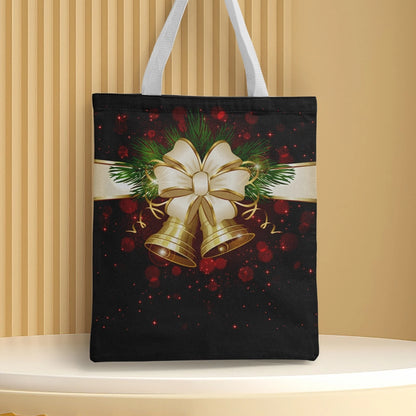 Christmas Unisex Polyester Christmas House Christmas Tree Santa Claus Cute Square Open Handbag