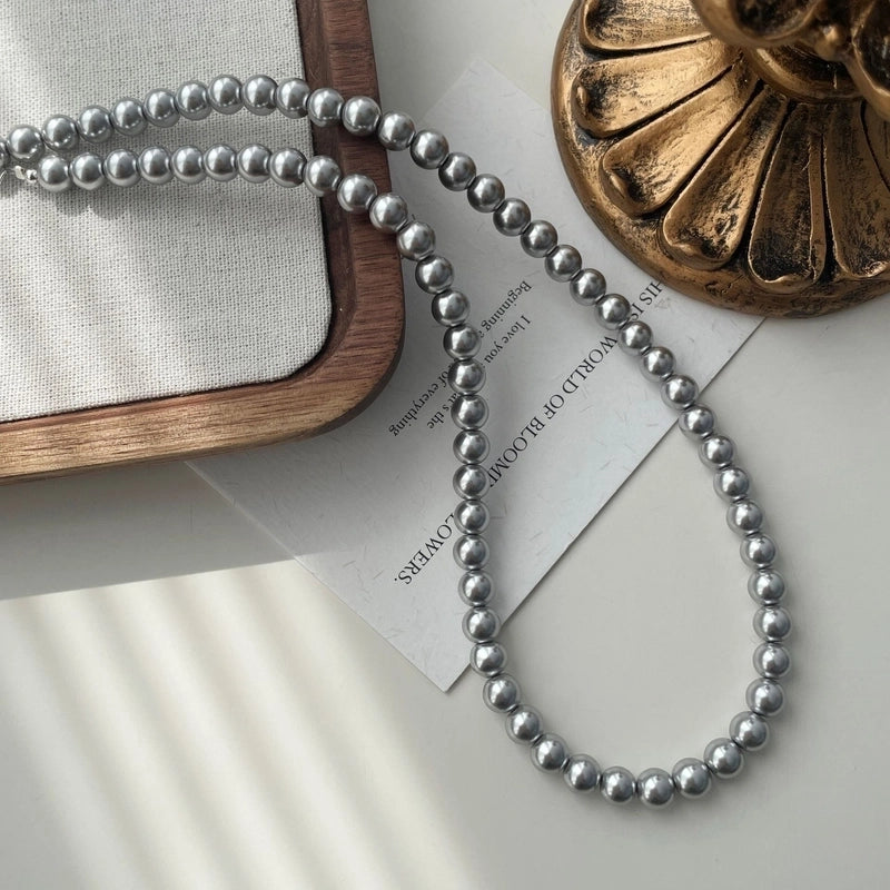 Elegant Minimalist Geometric 304 Stainless Steel Artificial Pearl Necklace