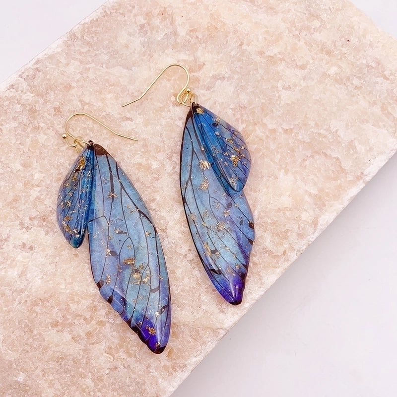1 Pair Minimalist Wings Copper Epoxy Women's Drop Earrings