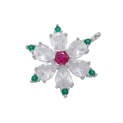 1 Piece 12*19.5mm 13*23.5mm 14*23mm Hole 1~1.9mm Copper Artificial Pearls Zircon 18K Gold Plated Christmas Tree Santa Claus Christmas Socks Pendant Jewelry Accessories