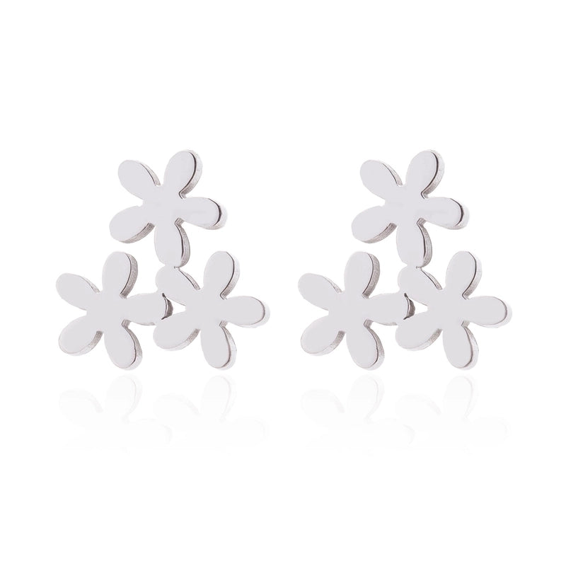 1 Pair Fashion Snowflake Plating 304 Stainless Steel 18K Gold Plated Ear Studs