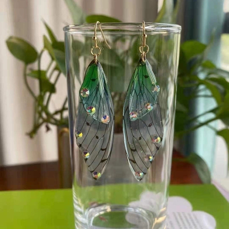 1 Pair Minimalist Wings Copper Epoxy Women's Drop Earrings