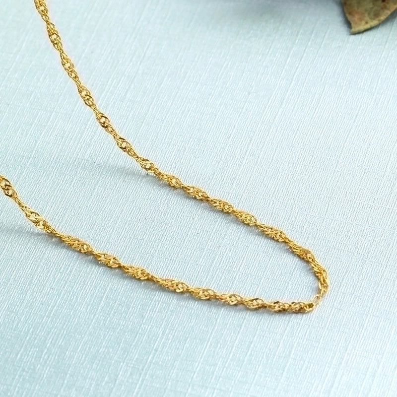 Minimalist Geometric Copper Gold Plated Necklace