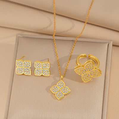 Minimalist Round Geometric Titanium Steel Electroplating Necklaces