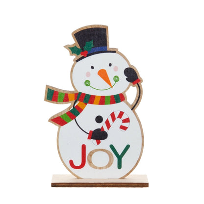 Christmas Cute Christmas Tree Santa Claus Gingerbread Wood Party Ornaments Decorations Table Decoration