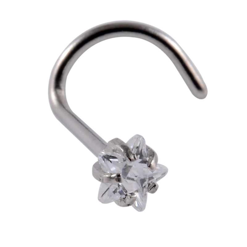 6 Pieces Nose Rings & Studs Casual Tropical Star 304 Stainless Steel Plating Zircon 18K Gold Plated Nose Rings & Studs