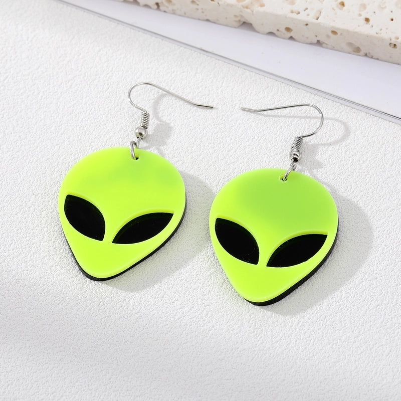 2 Pieces Halloween Fashion Skull Plating Copper Drop Earrings