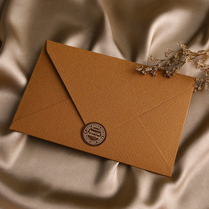 Linen Envelope Letter Paper Set Retro Love Letter Chinese Style Cowhide Special Paper Invitation Postcard Fire Paint Envelope