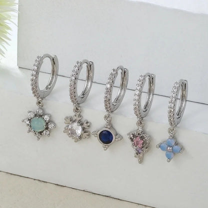 1 Piece Fashion Snake Butterfly Inlaid Zircon Brass Zircon 18K Gold Plated Drop Earrings