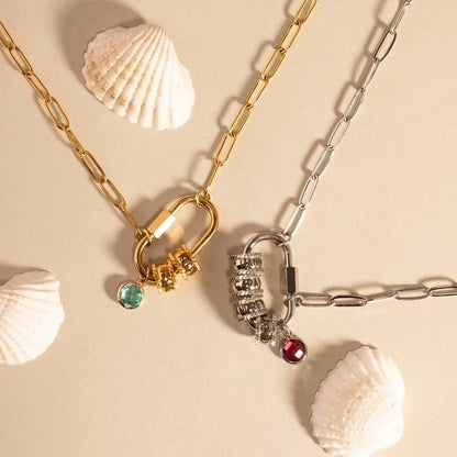 Retro Solid Color Titanium Steel Zircon Inlay Stainless Steel Necklaces