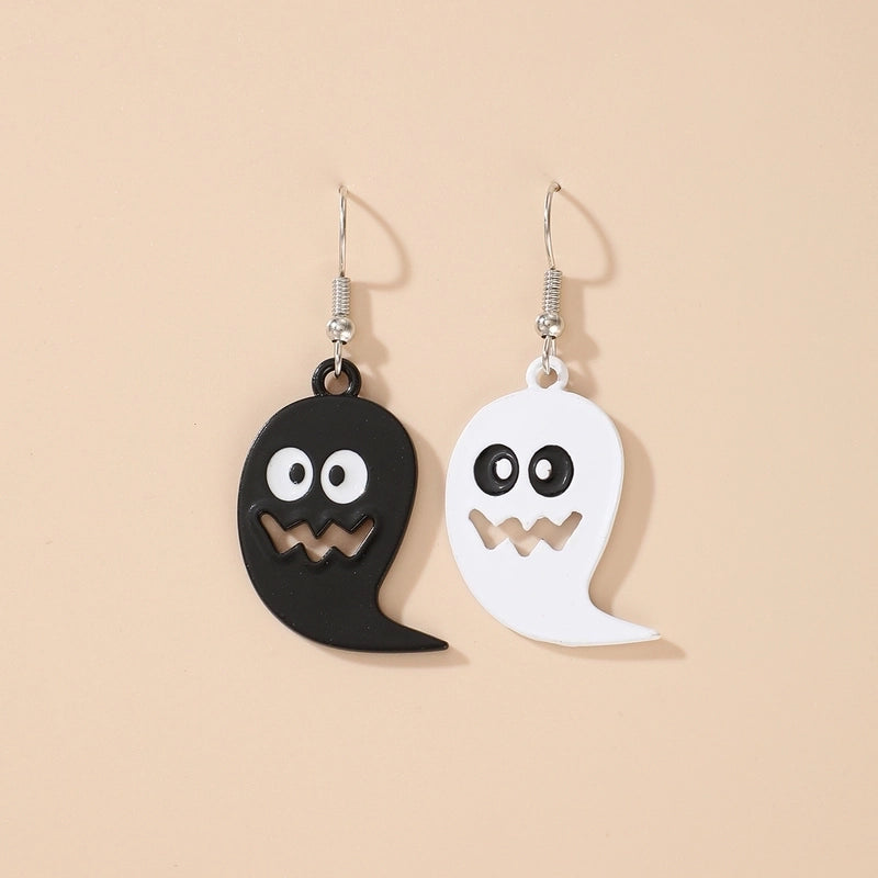 New Halloween Funny Pumpkin Ghosts Exaggerated Acrylic Earrings