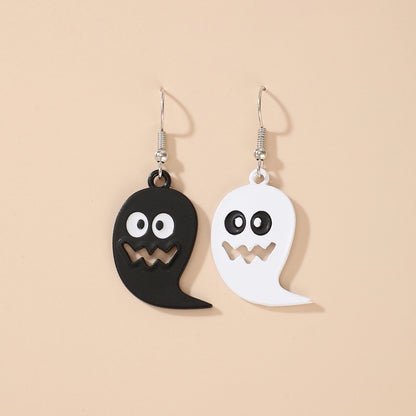 New Halloween Funny Pumpkin Ghosts Exaggerated Acrylic Earrings