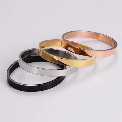 Minimalist Circle Stainless Steel Bangle In Bulk