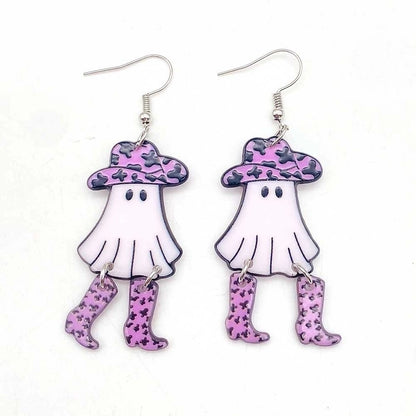 1 Pair Streetwear Halloween Pattern Arylic Drop Earrings