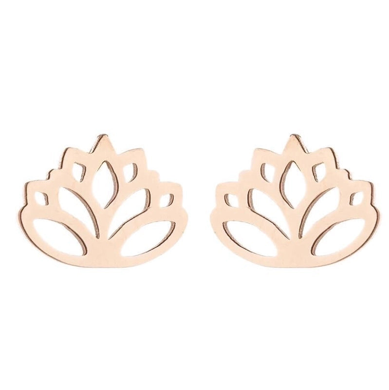 1 Pair Fashion Snowflake Plating 304 Stainless Steel 18K Gold Plated Ear Studs