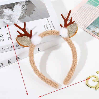 Christmas Headband Cartoon Plush Elk Headband Christmas Party Decoration Headband Headband
