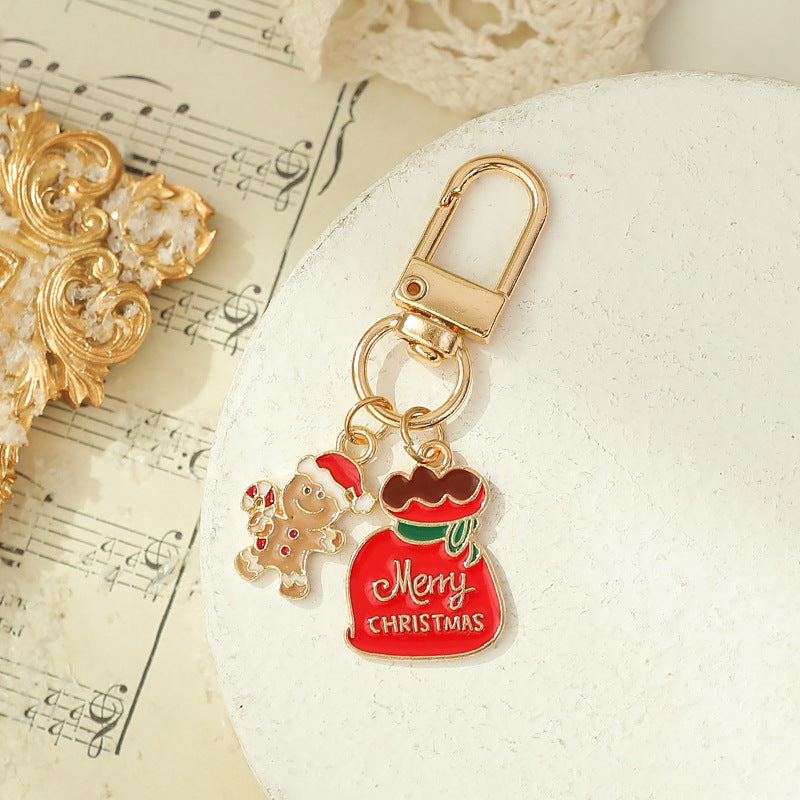 Christmas Gift Keychain Pendant Practical Car Key Christmas Tree Ornament Phone Chain