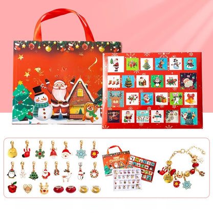 New Christmas Blind Box Set Snowflake Oil Drop Beaded Bracelet Cute Christmas Old Man Bell Christmas Tree Accessories