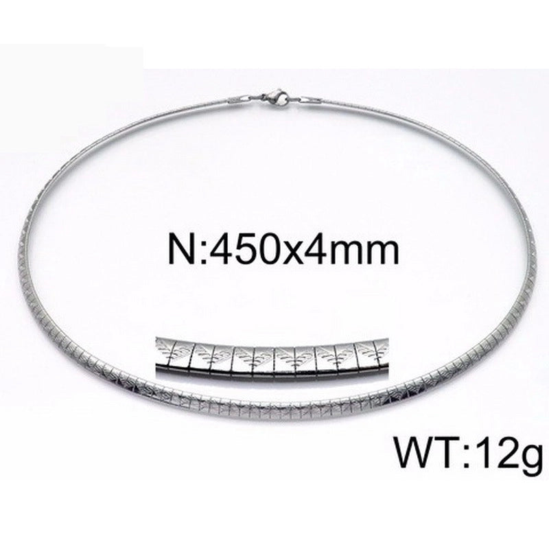 Titanium Steel 18K Gold Plated Fashion Plating Geometric Choker